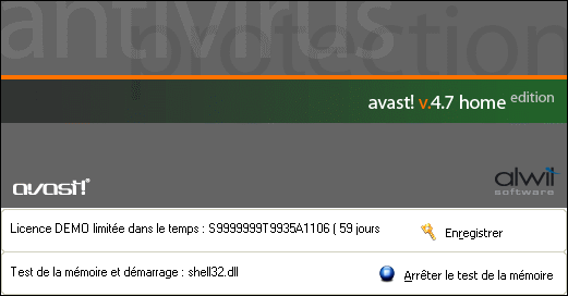 Avast! - Démarrage