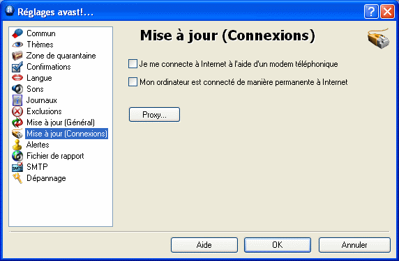 Avast! - Réglages - Paramètres - 10
