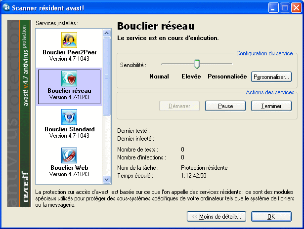 Avast! - Réglages - Paramètres - 15