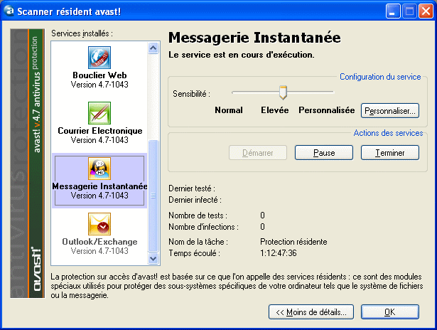 Avast! - Réglages - Paramètres - 15