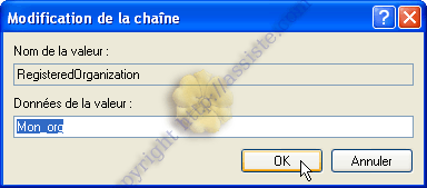 Changer le nom d'utilisateur enregistré d'une licence Windows XP