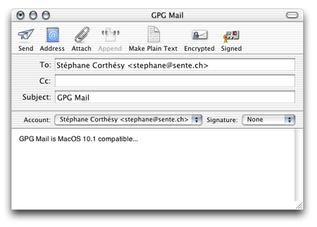 Message crypté au format OpenPGP