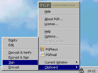 Message crypté au format OpenPGP