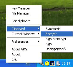 Message crypté au format OpenPGP