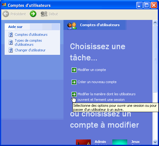 Comptes utilisateurs