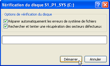 Vérifier Réparer Erreurs Disque durs - Partition - Système de fichiers