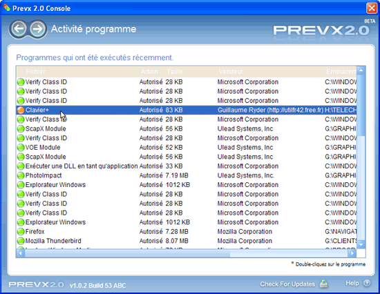 PrevX