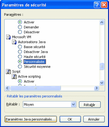 Java dans IE (Internet Explorer)